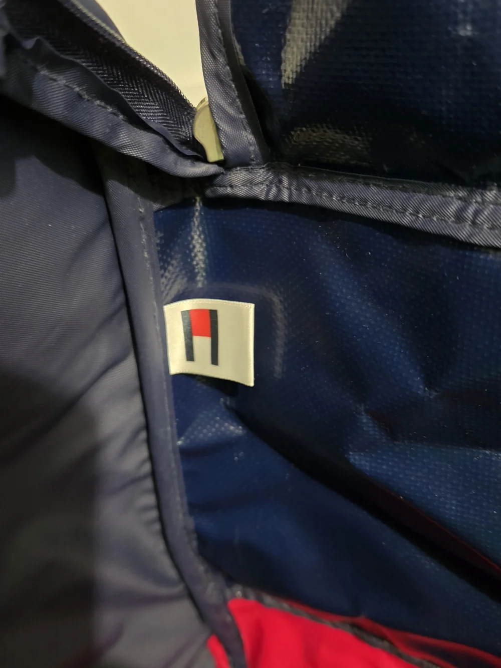 Tommy Hilfiger 1990s CLASSIC Navy and Red Travel Duffel
